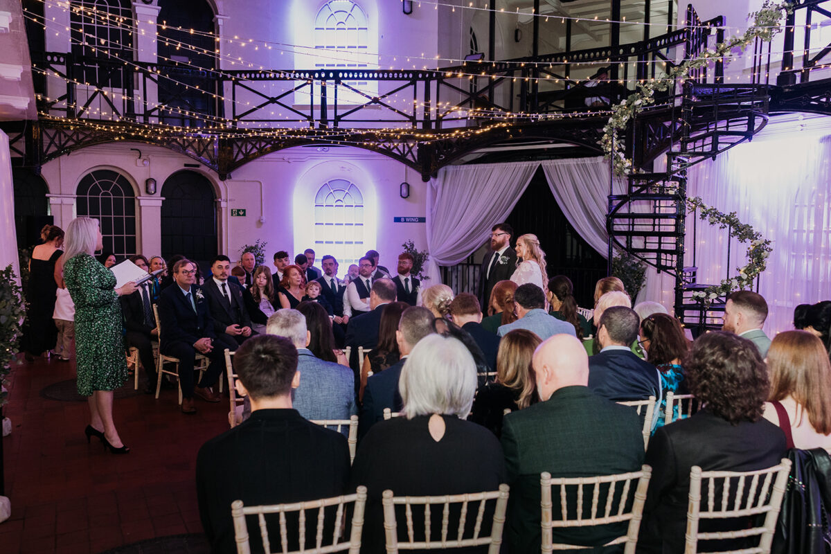 wedding ceremony inside Crumlin road Gaol Belfast.